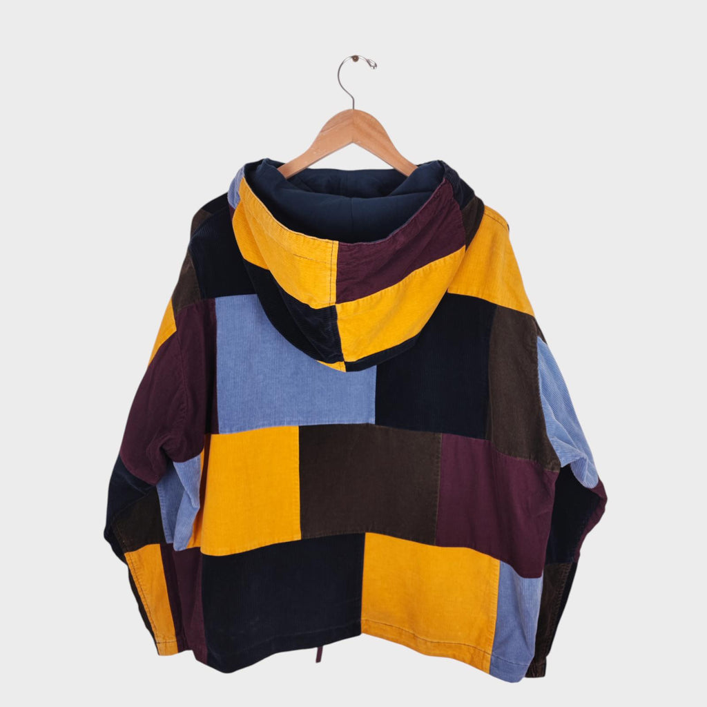 BEAMS PLUS Men's Multicoloured Military Corduroy Patchwork Smock