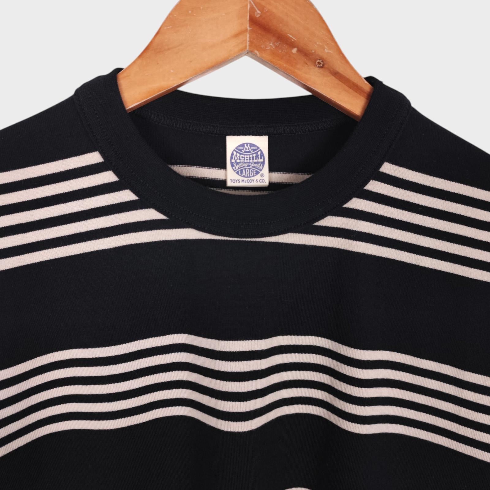 TOYS MCCOY McHill Sportswear Men's Made in Japan Steve McQueen Striped T-Shirt