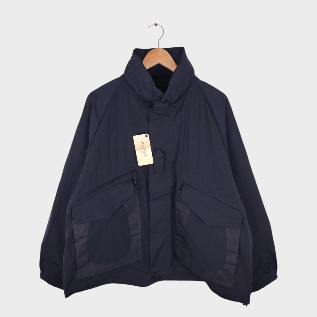 NORBIT BY HIROSHI NOZAWA Men's Navy Blue Field Track Parka Jacket