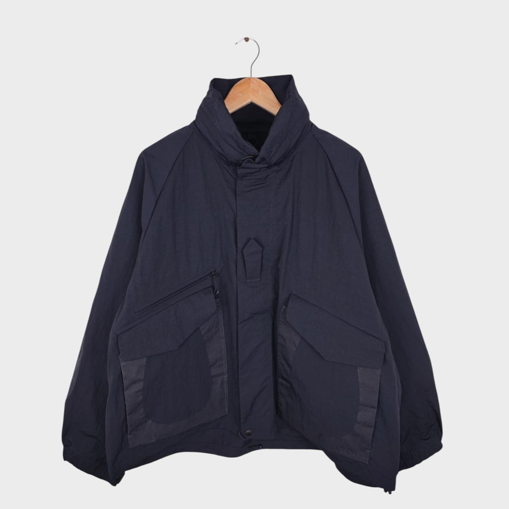 NORBIT BY HIROSHI NOZAWA Men's Navy Blue Field Track Parka Jacket