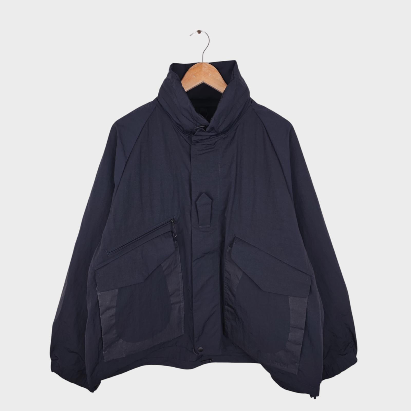 NORBIT BY HIROSHI NOZAWA Men's Navy Blue Field Track Parka Jacket