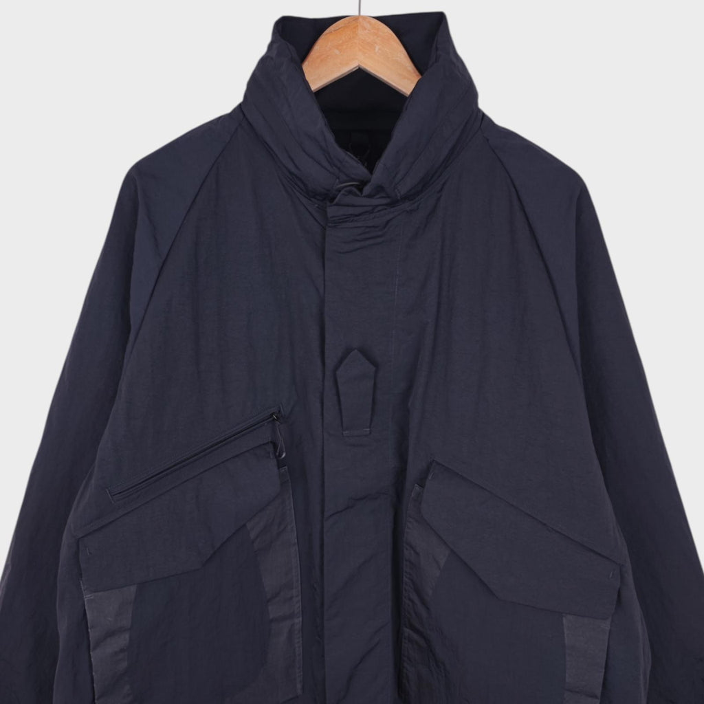 NORBIT BY HIROSHI NOZAWA Men's Navy Blue Field Track Parka Jacket