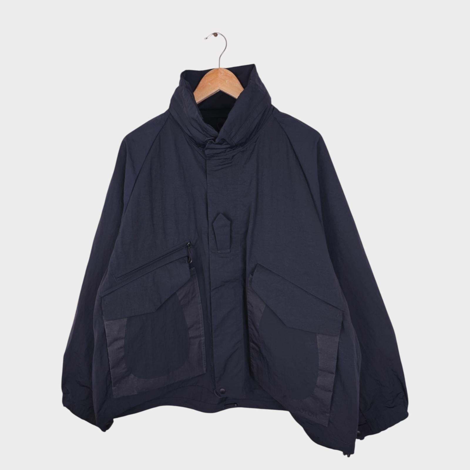 NORBIT BY HIROSHI NOZAWA Men's Navy Blue Field Track Parka Jacket