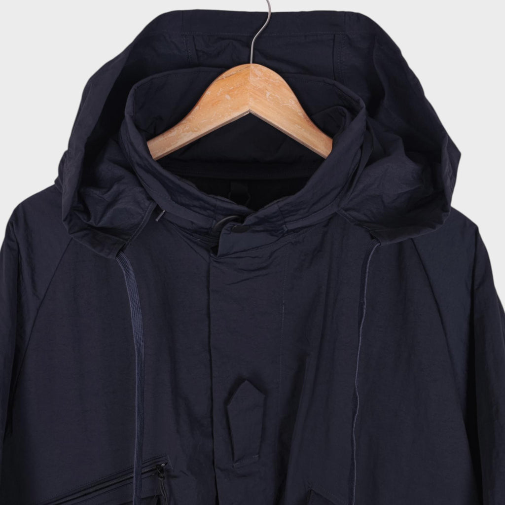 NORBIT BY HIROSHI NOZAWA Men's Navy Blue Field Track Parka Jacket
