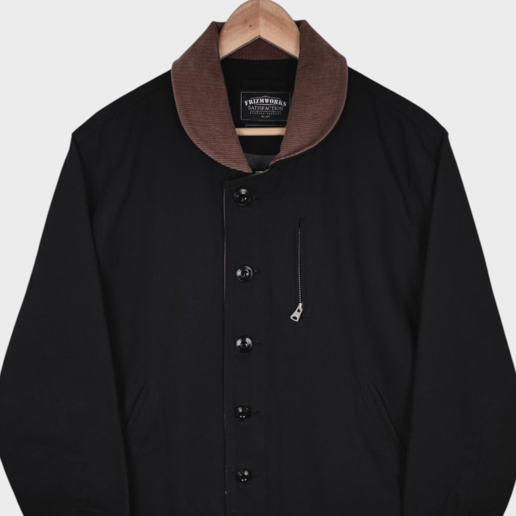 FRIZMWORKS Men's Black Durable N-1 Deck Jacket