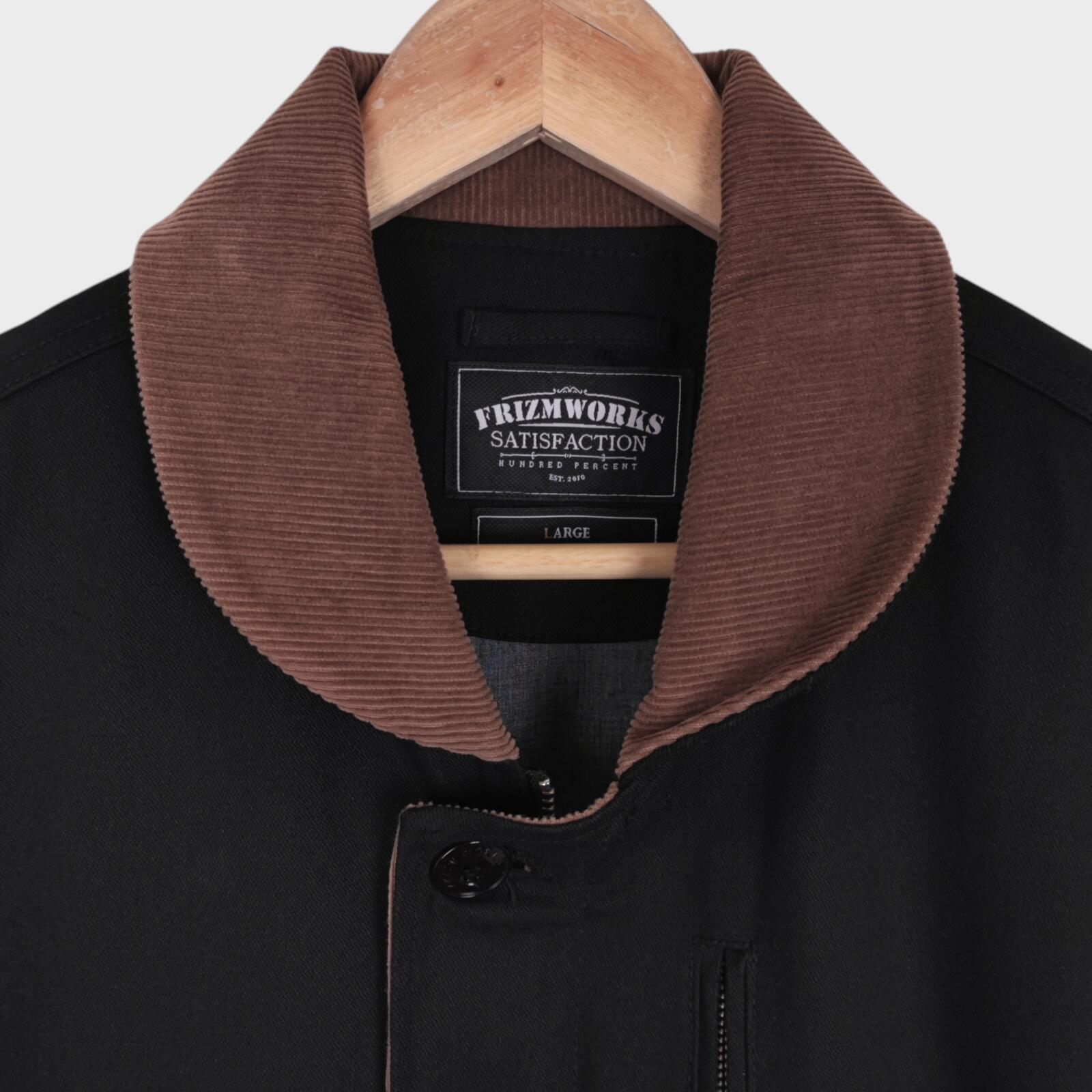 FRIZMWORKS Men's Black Durable N-1 Deck Jacket