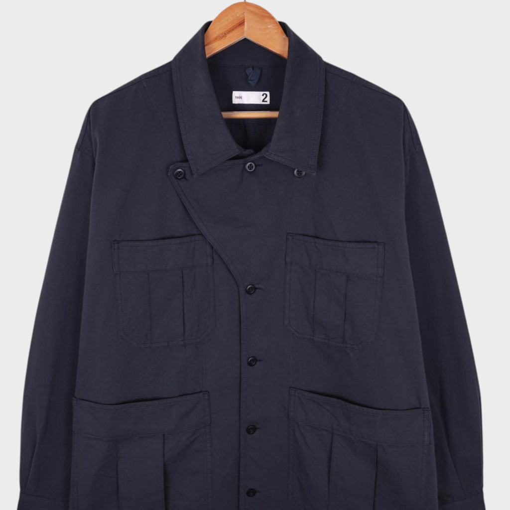 TS(S) Men's Navy Blue Cotton Slub Yarn Twill Military Chore Jacket