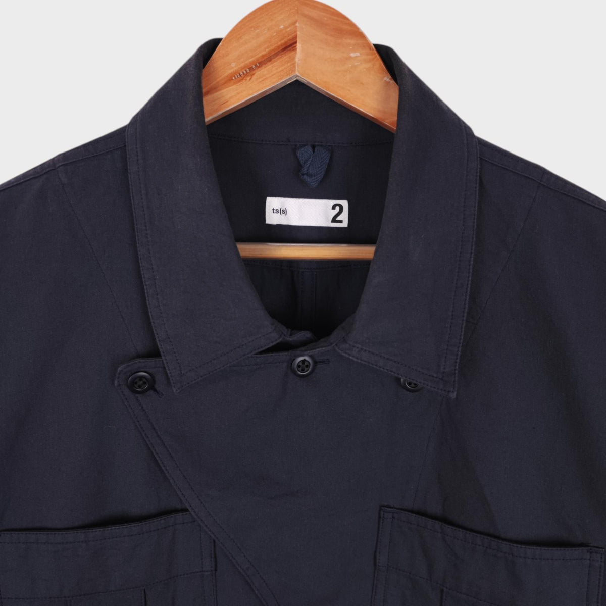 TS(S) Men's Navy Blue Cotton Slub Yarn Twill Military Chore Jacket