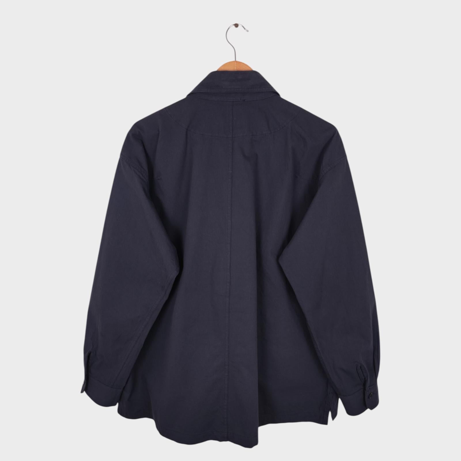 TS(S) Men's Navy Blue Cotton Slub Yarn Twill Military Chore Jacket