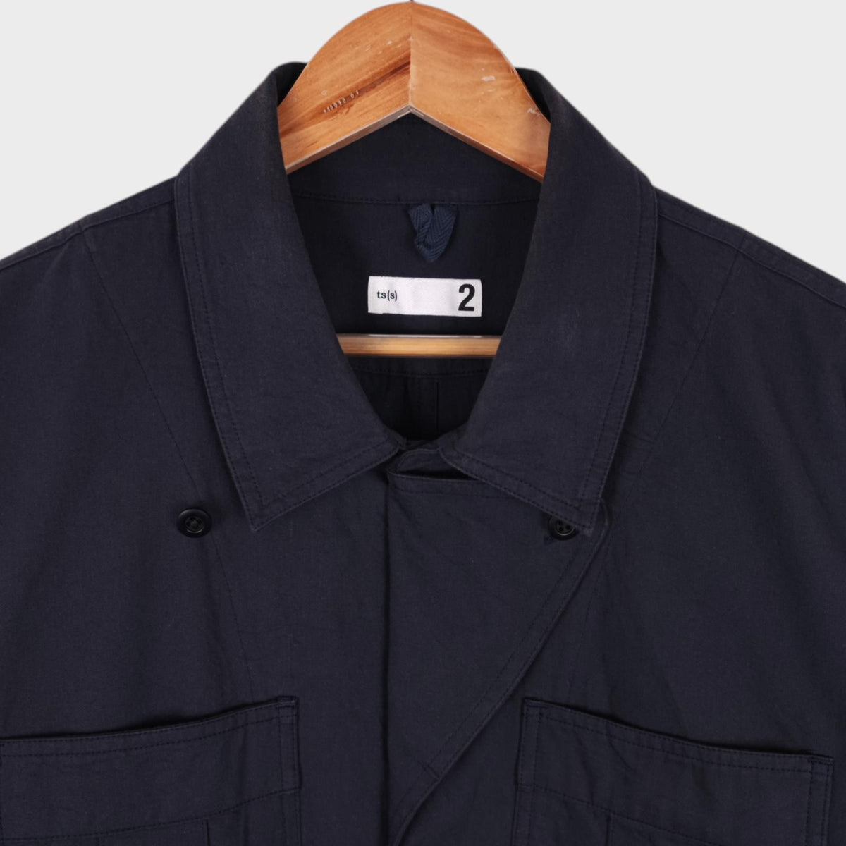 TS(S) Men's Navy Blue Cotton Slub Yarn Twill Military Chore Jacket
