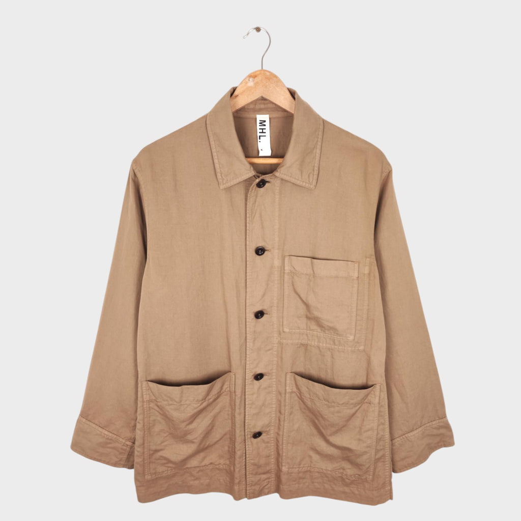 MHL MARGARET HOWELL Men's Beige Cotton/Linen Chore Jacket