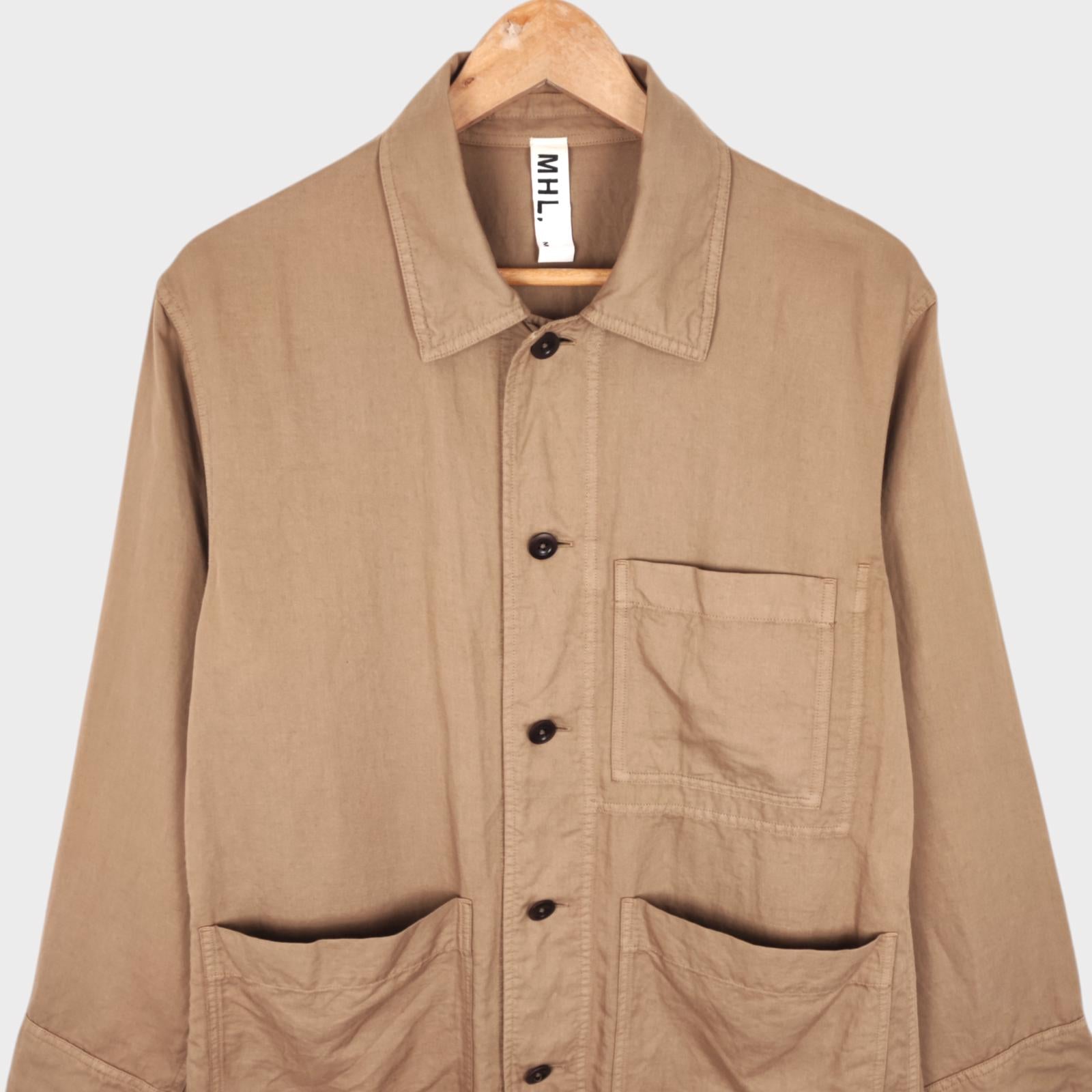 MHL MARGARET HOWELL Men's Beige Cotton/Linen Chore Jacket