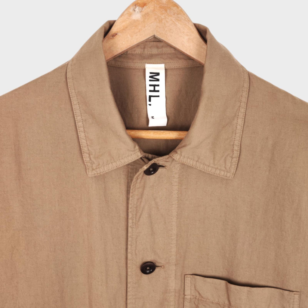 MHL MARGARET HOWELL Men's Beige Cotton/Linen Chore Jacket