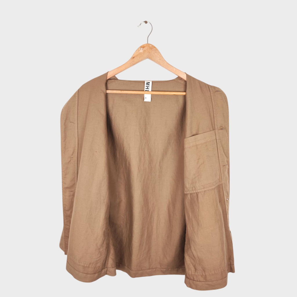 MHL MARGARET HOWELL Men's Beige Cotton/Linen Chore Jacket