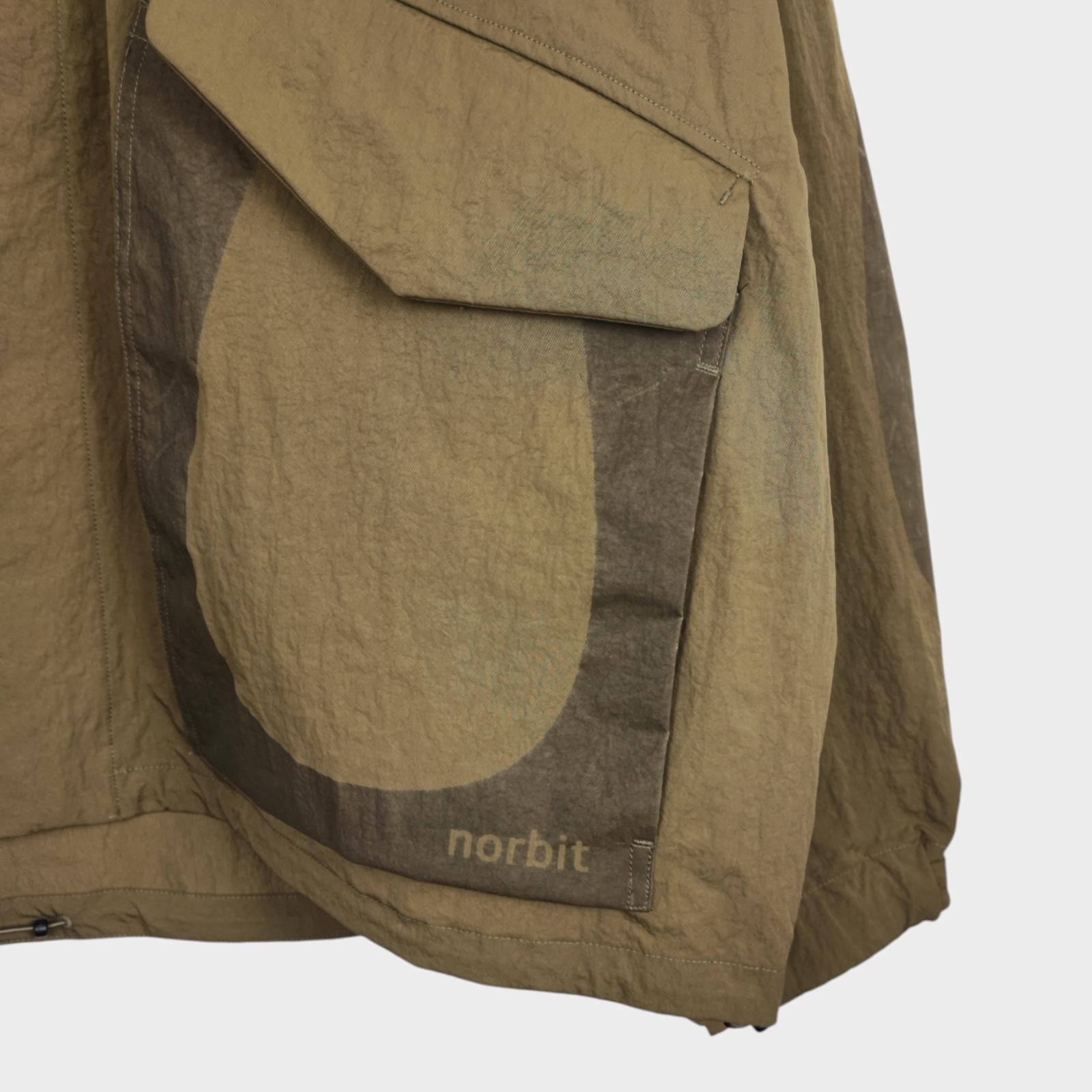 NORBIT BY HIROSHI NOZAWA Men's Olive Green Field Track Parka Jacket
