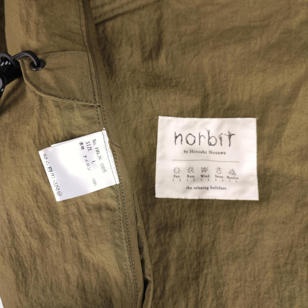NORBIT BY HIROSHI NOZAWA Men's Olive Green Field Track Parka Jacket