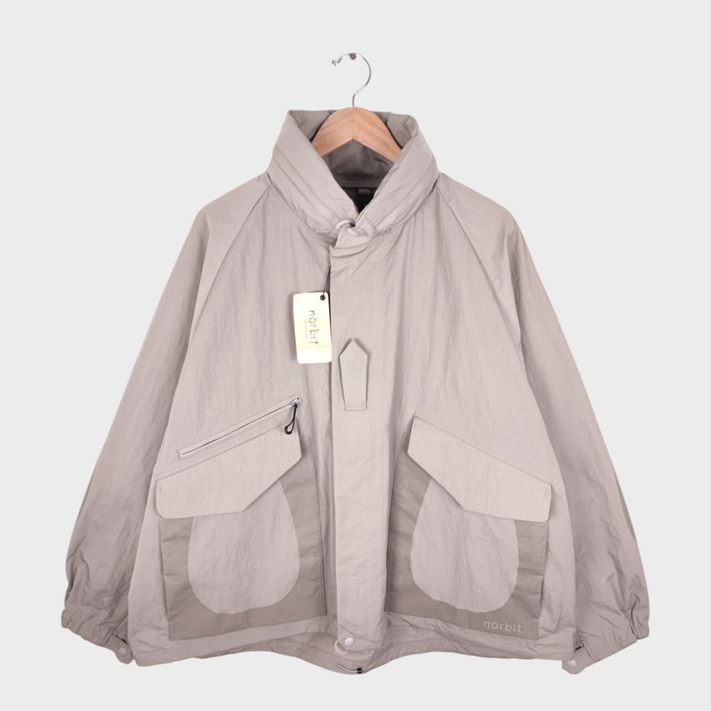 NORBIT BY HIROSHI NOZAWA Men's Grey Field Track Parka Jacket