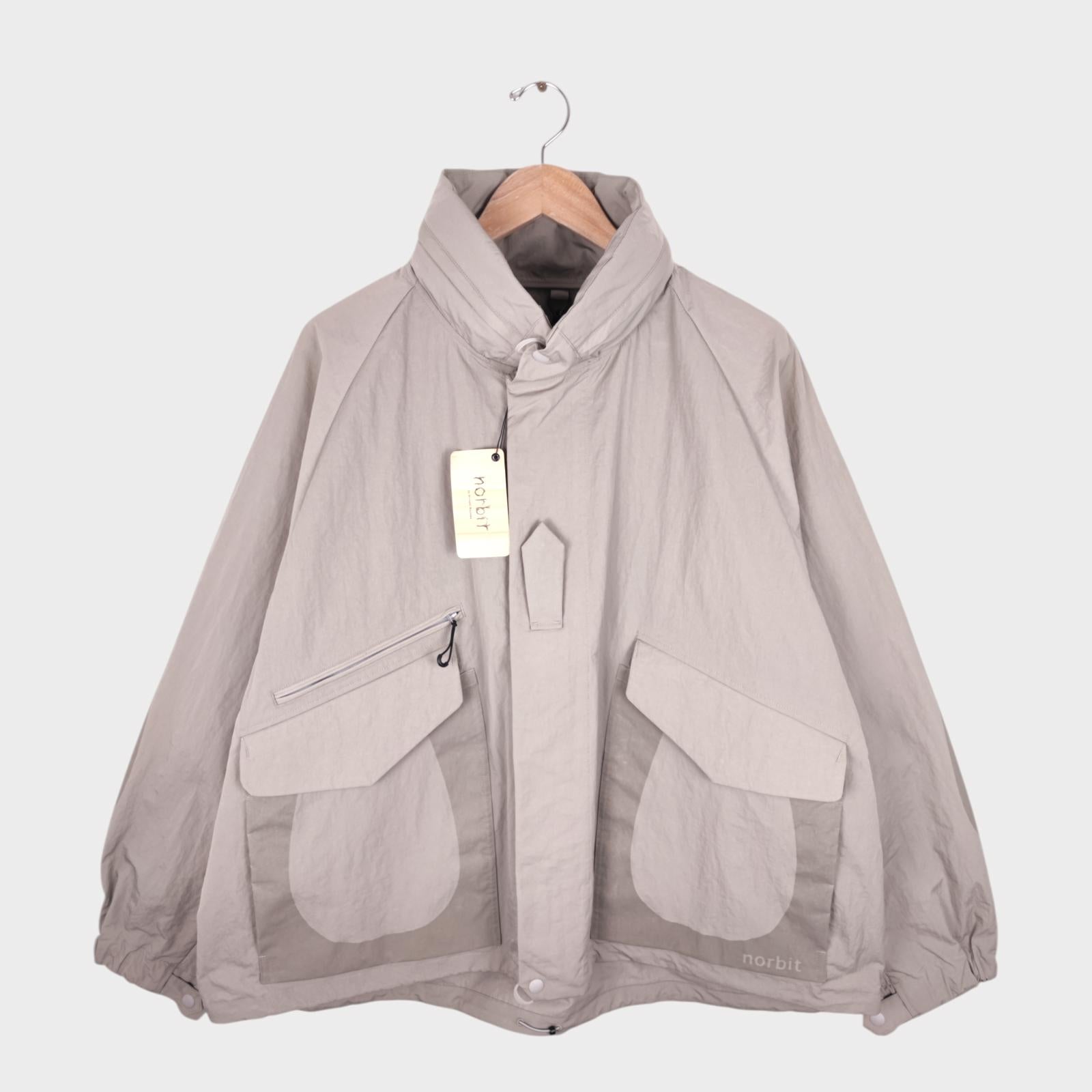 NORBIT BY HIROSHI NOZAWA Men's Grey Field Track Parka Jacket