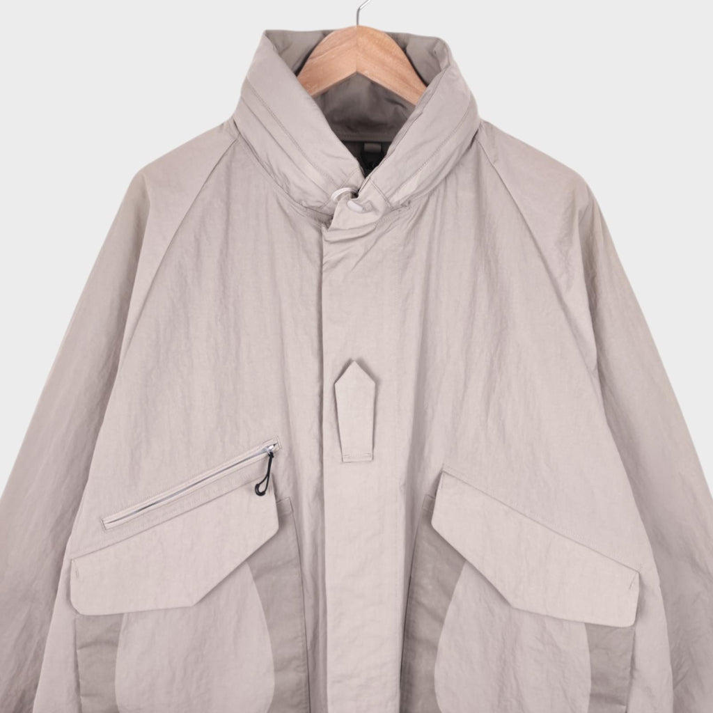 NORBIT BY HIROSHI NOZAWA Men's Grey Field Track Parka Jacket