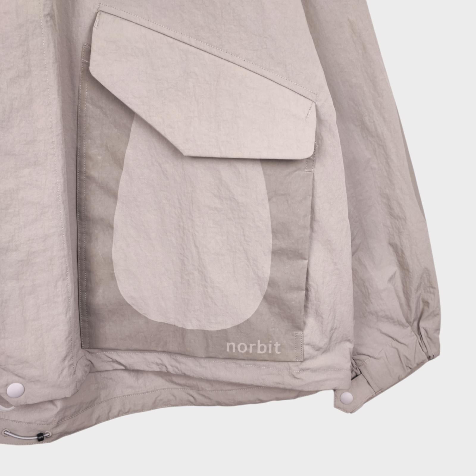 NORBIT BY HIROSHI NOZAWA Men's Grey Field Track Parka Jacket