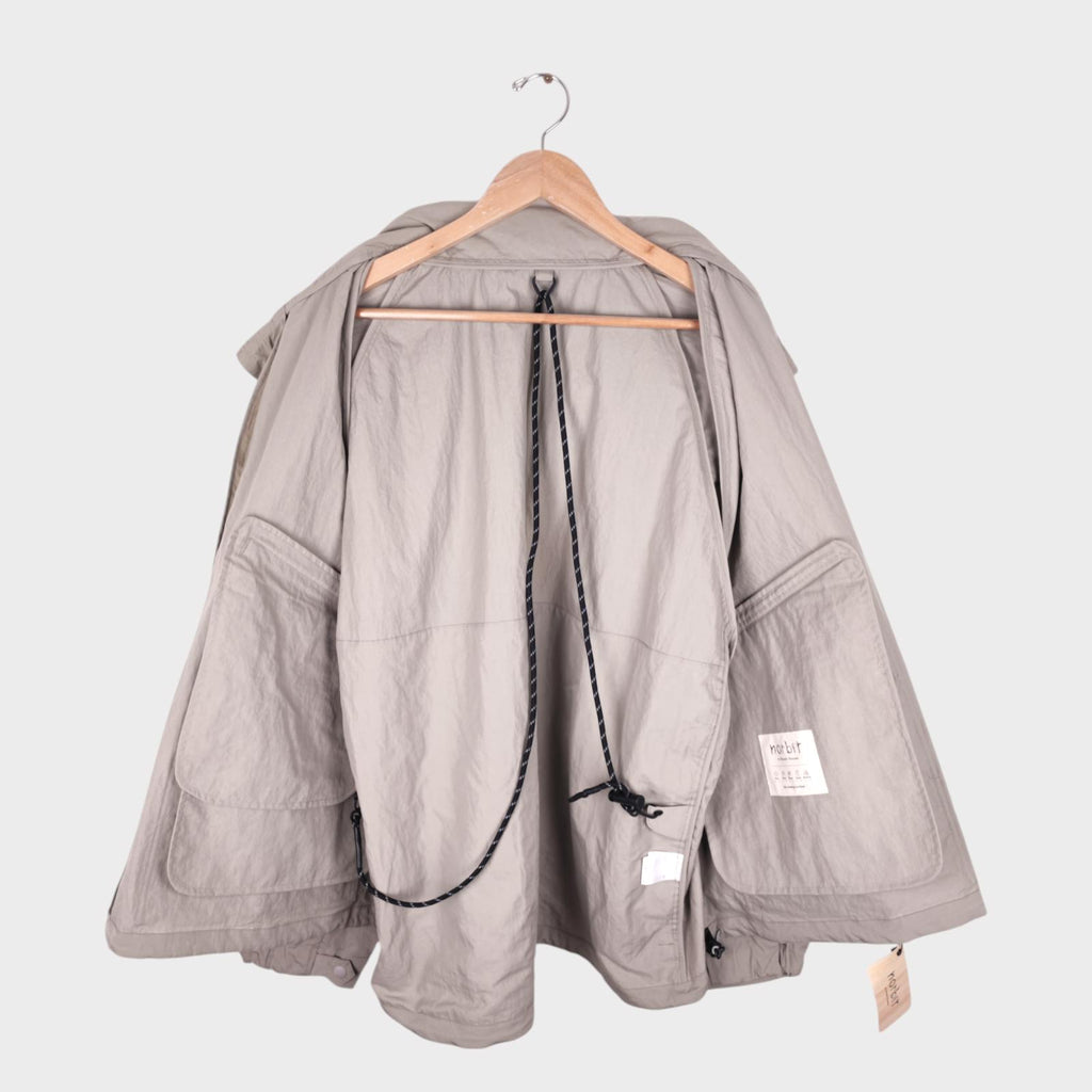NORBIT BY HIROSHI NOZAWA Men's Grey Field Track Parka Jacket