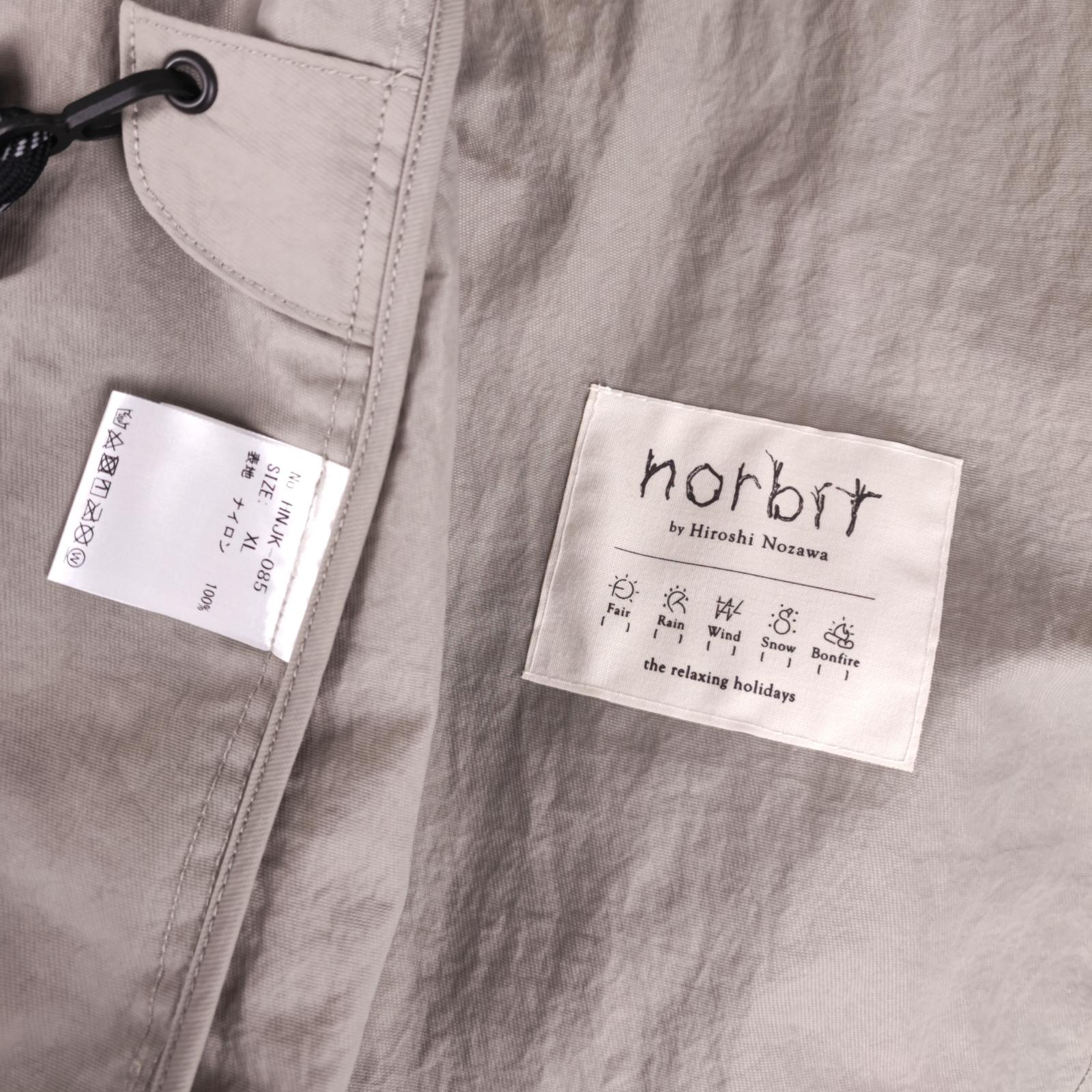NORBIT BY HIROSHI NOZAWA Men's Grey Field Track Parka Jacket