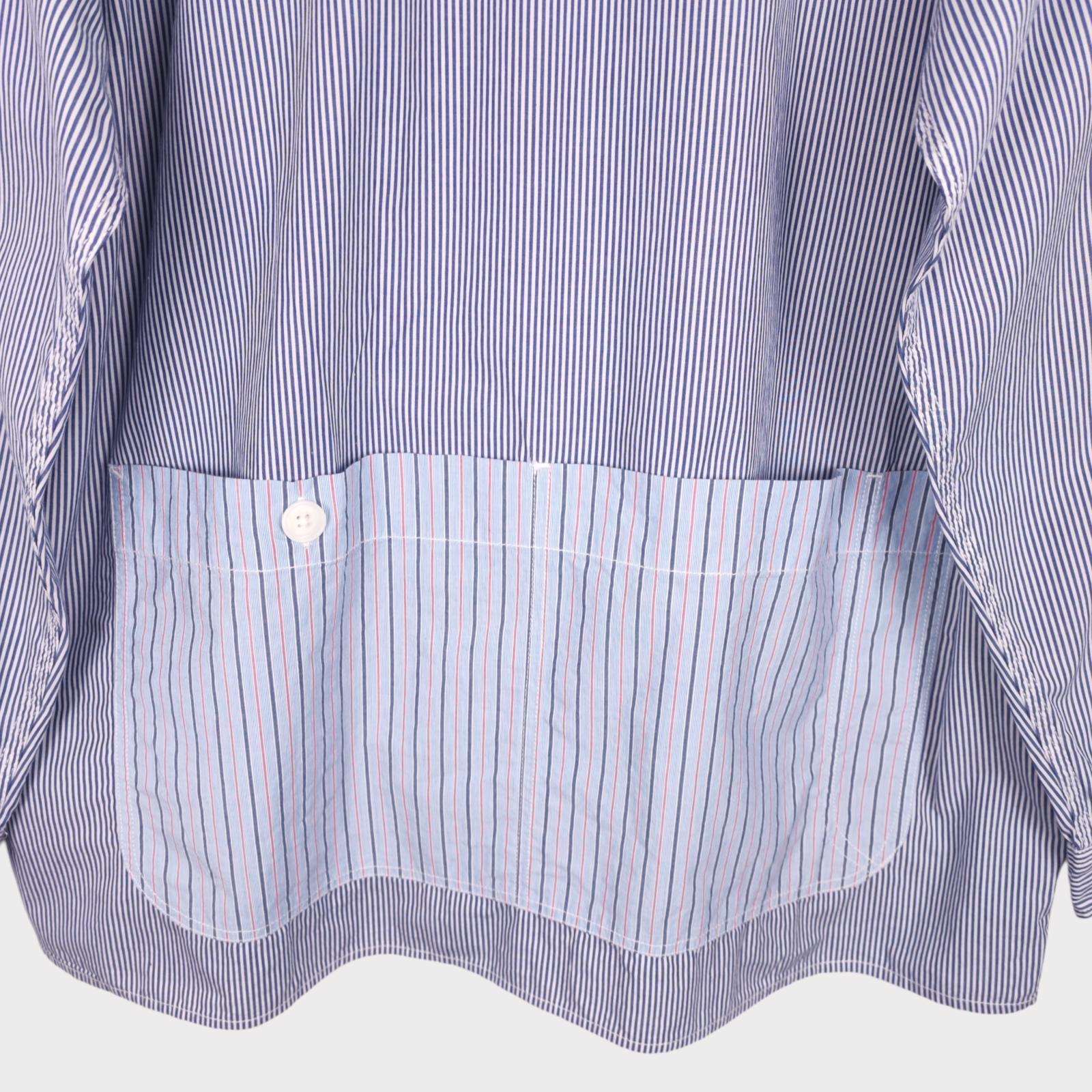 BEAMS B:MING Men's Striped Patchwork Chore Overshirt Jacket