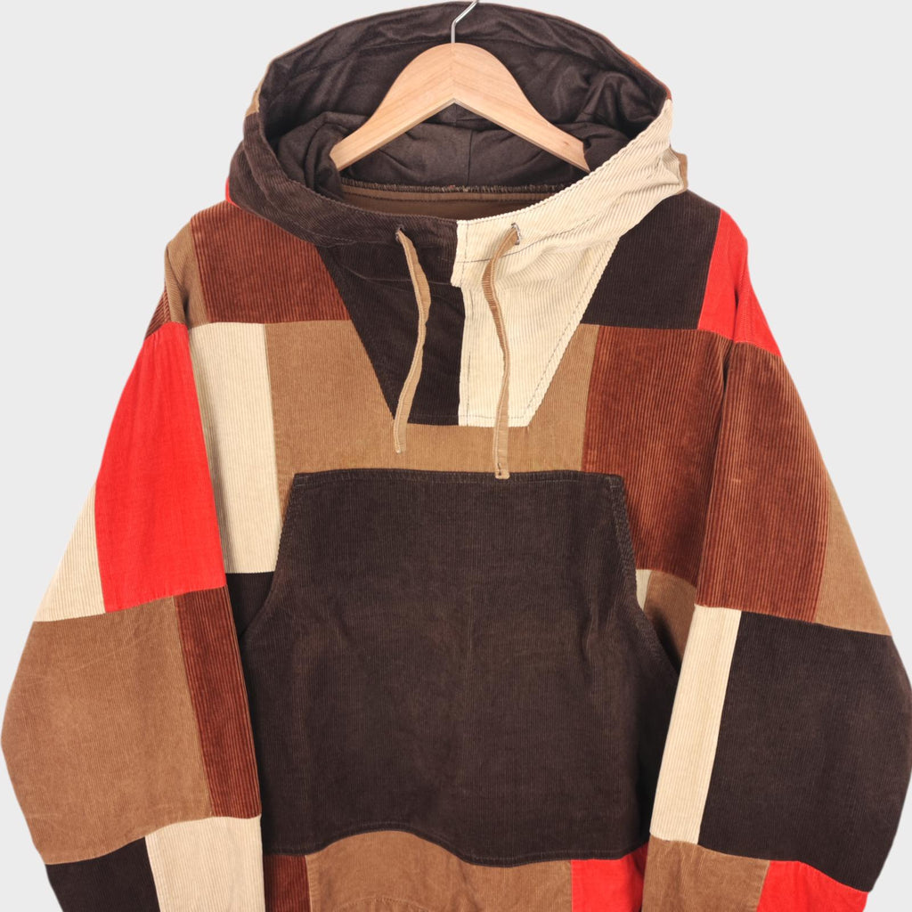 BEAMS PLUS Men's Multicoloured Military Corduroy Patchwork Smock