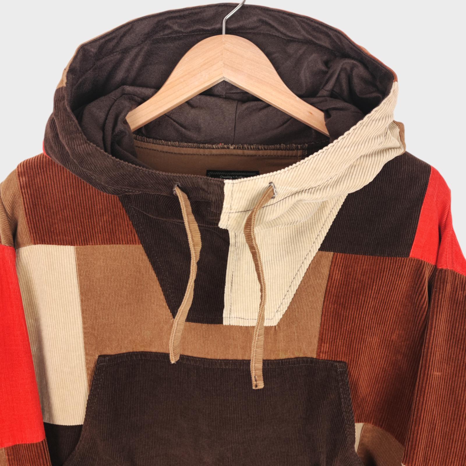 BEAMS PLUS Men's Multicoloured Military Corduroy Patchwork Smock