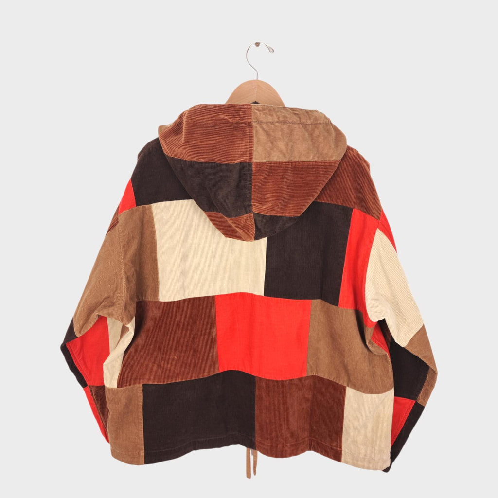 BEAMS PLUS Men's Multicoloured Military Corduroy Patchwork Smock