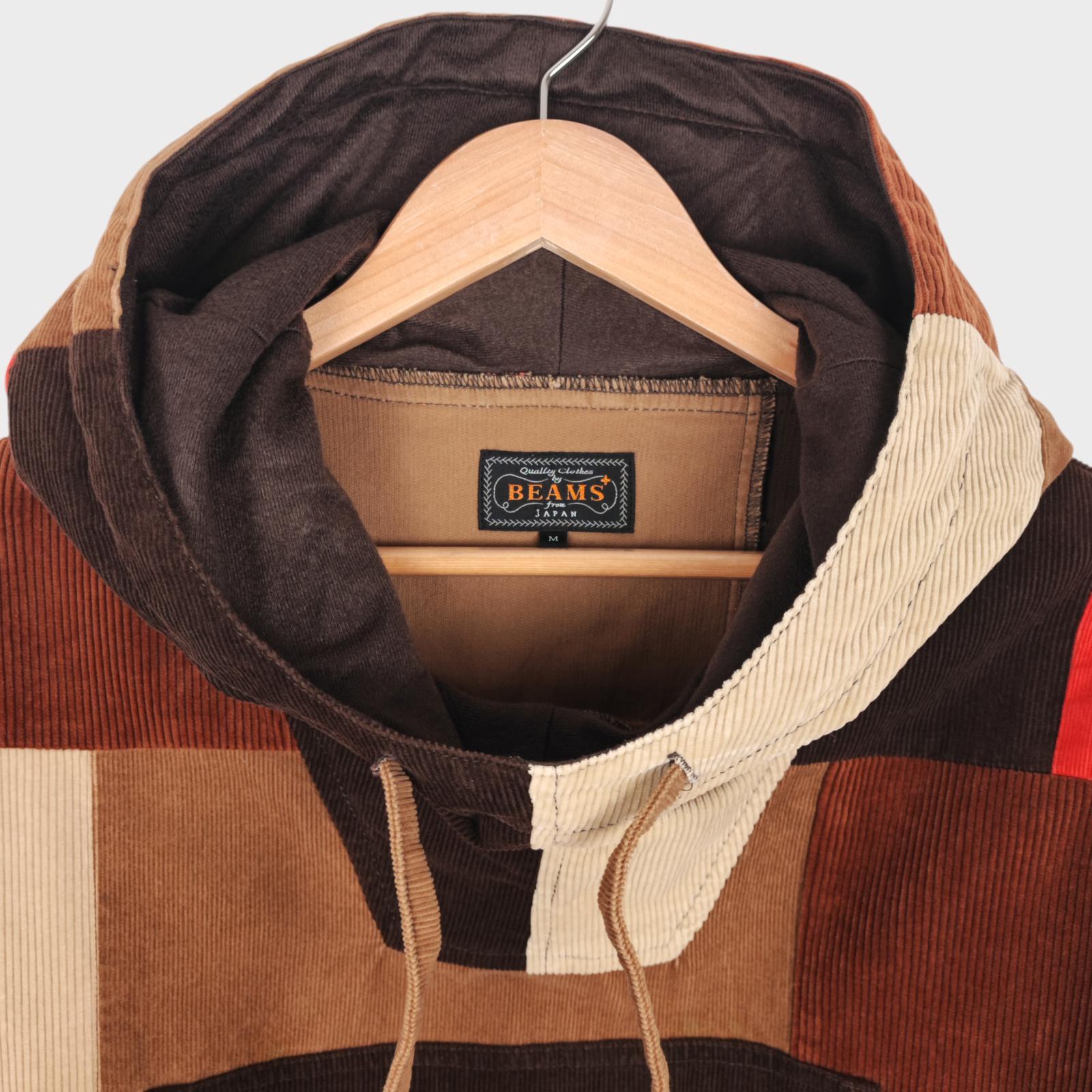BEAMS PLUS Men's Multicoloured Military Corduroy Patchwork Smock