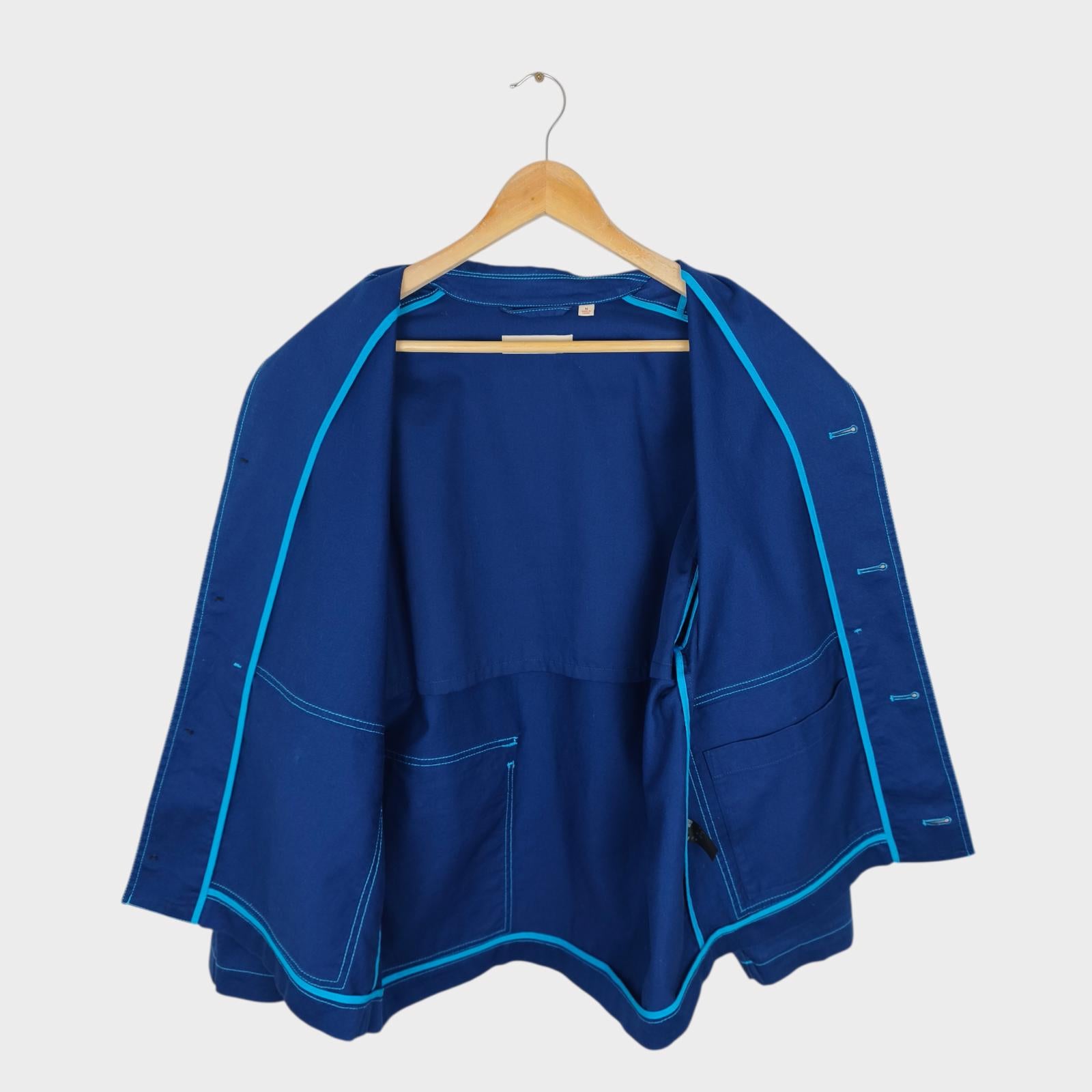 MARNI x UNIQLO Men's Blue Cotton Twill Utility Chore Jacket
