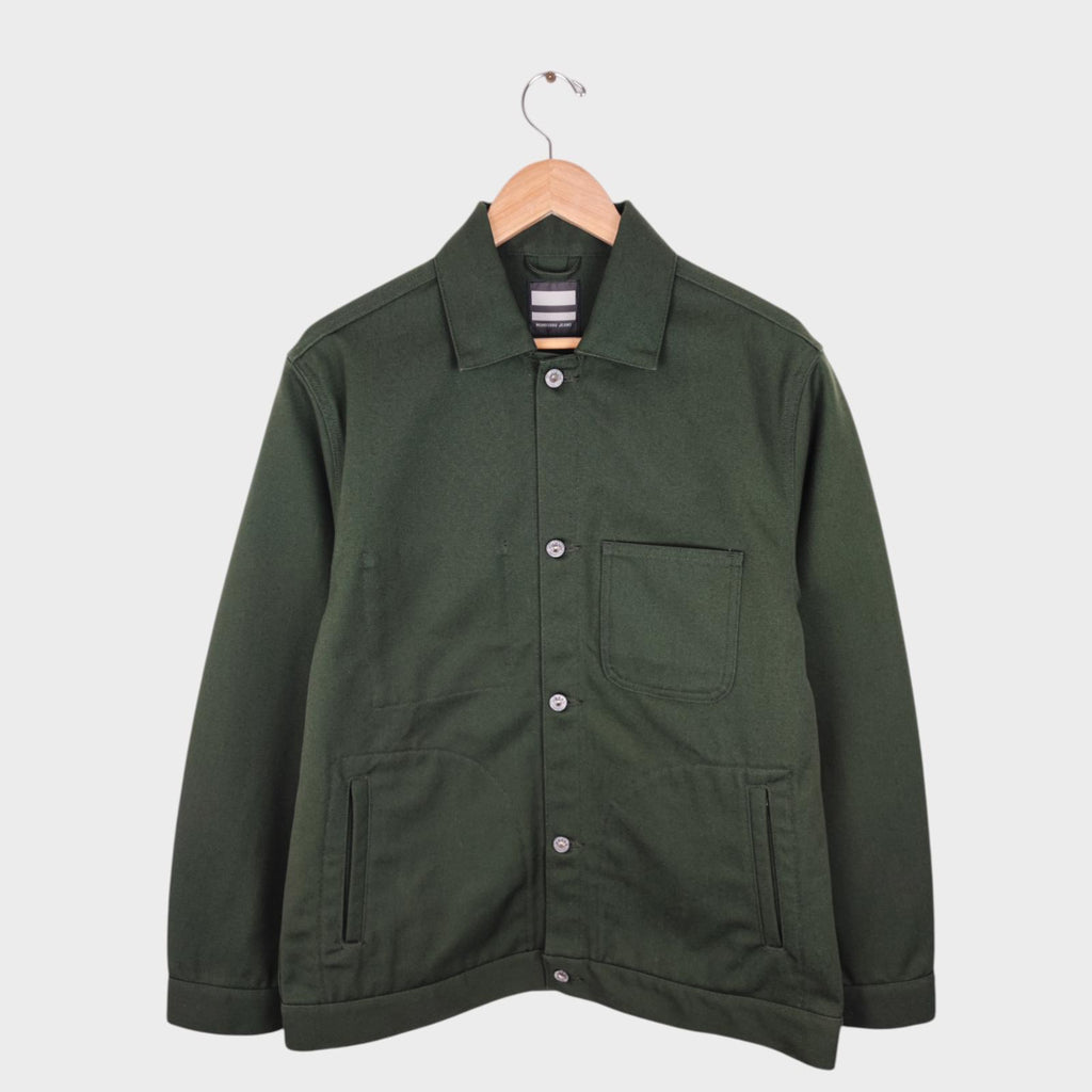MOMOTARO Men's Dark Green Made in Japan Heavyweight Duck Canvas Chore Jacket