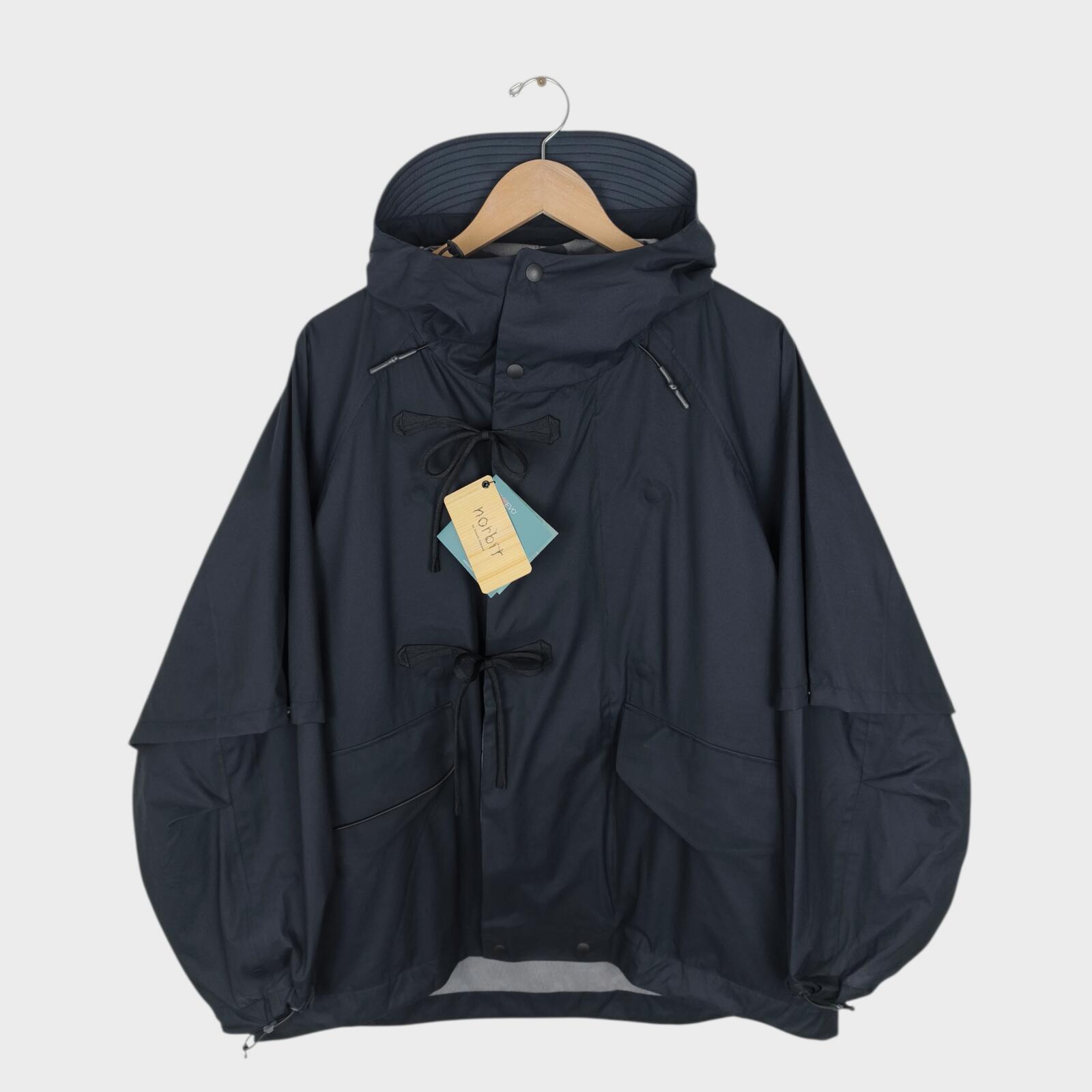 NORBIT BY HIROSHI NOZAWA Men's Navy Blue 3-Layer 2-Way Parka Jacket