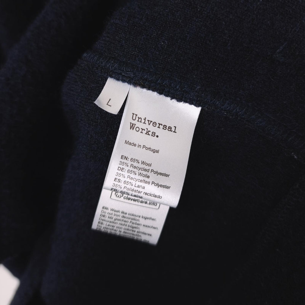 UNIVERSAL WORKS Men's Navy Blue Wool Fleece Utility Jacket