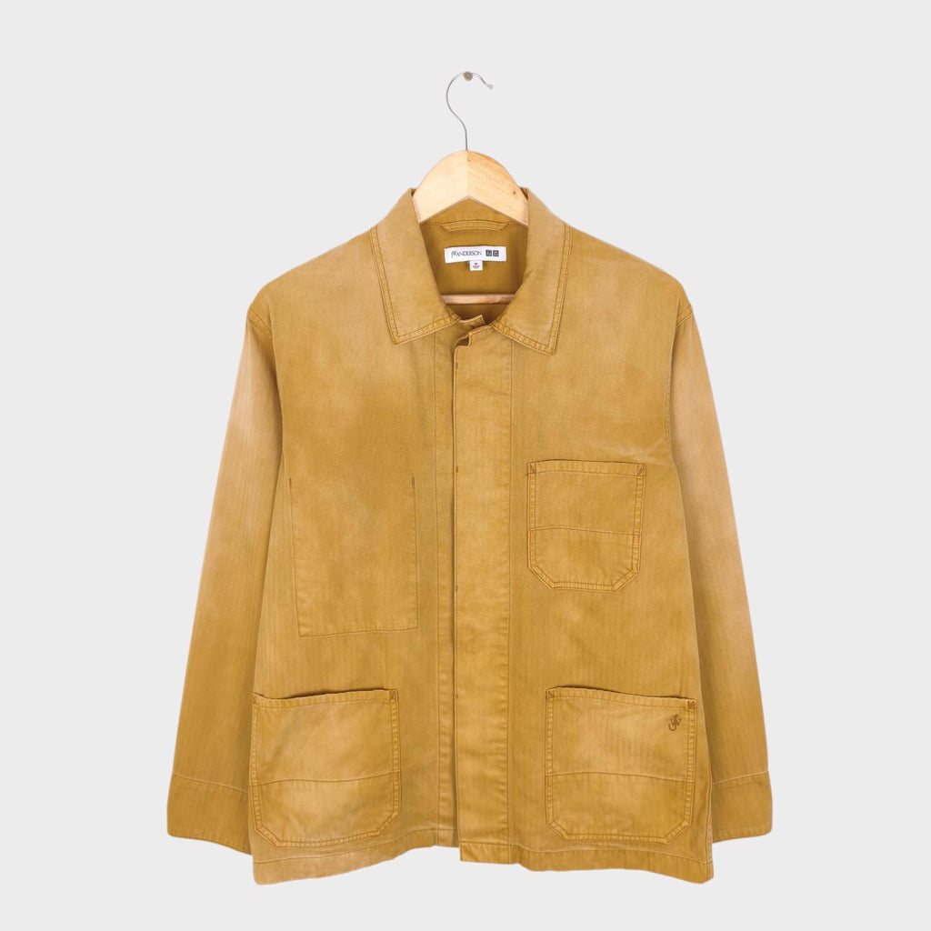 J.W. ANDERSON x UNIQLO Men's Washed Brown Embroidered Logo Chore Jacket