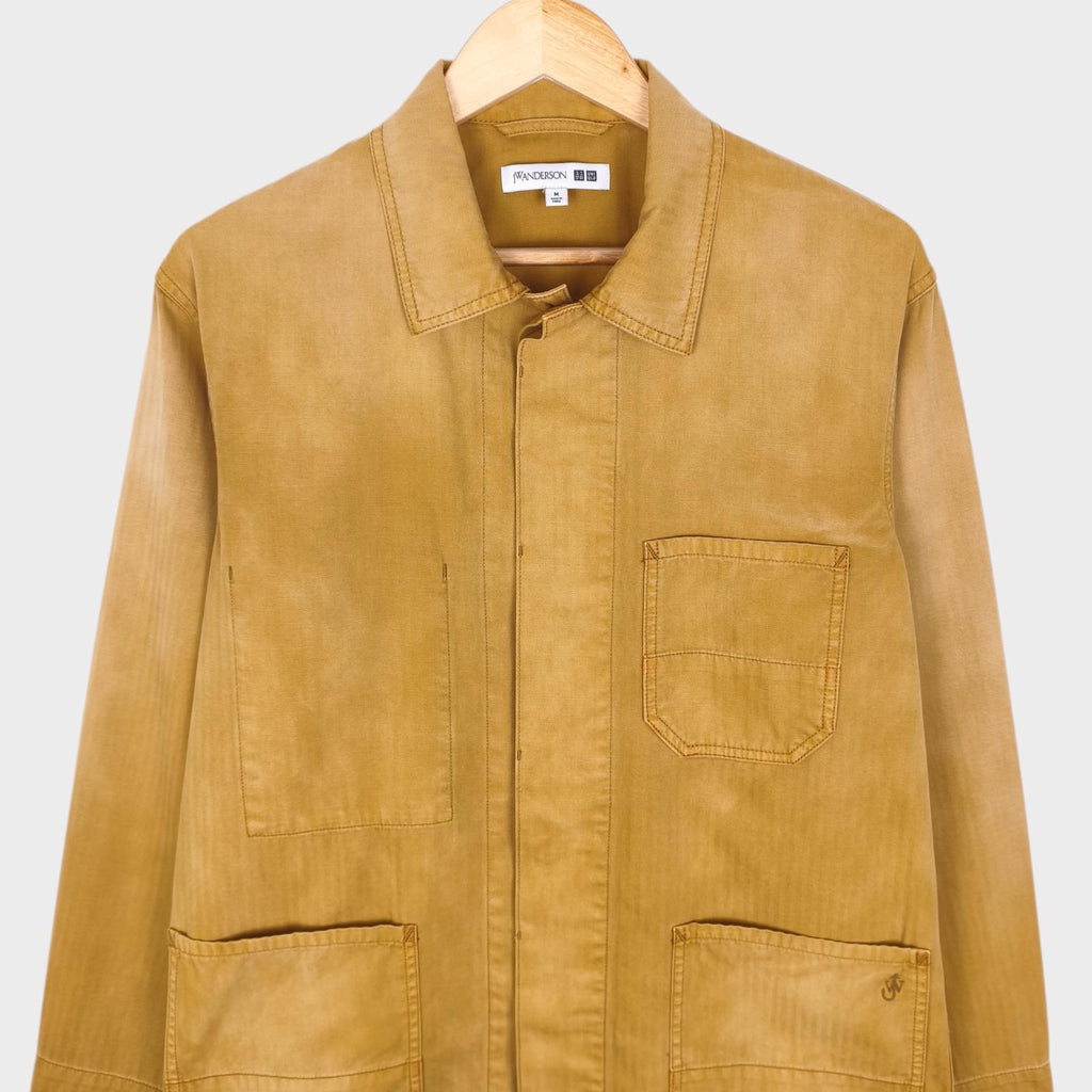 J.W. ANDERSON x UNIQLO Men's Washed Brown Embroidered Logo Chore Jacket