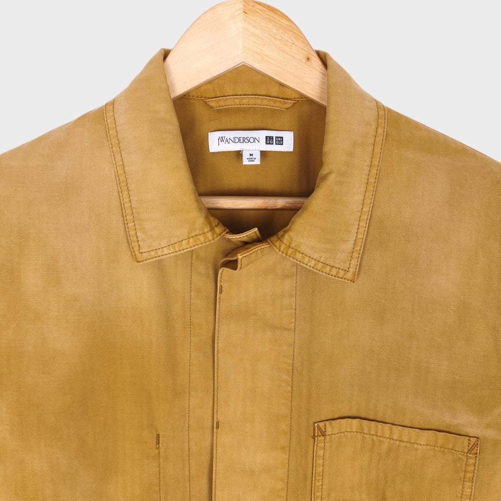 J.W. ANDERSON x UNIQLO Men's Washed Brown Embroidered Logo Chore Jacket