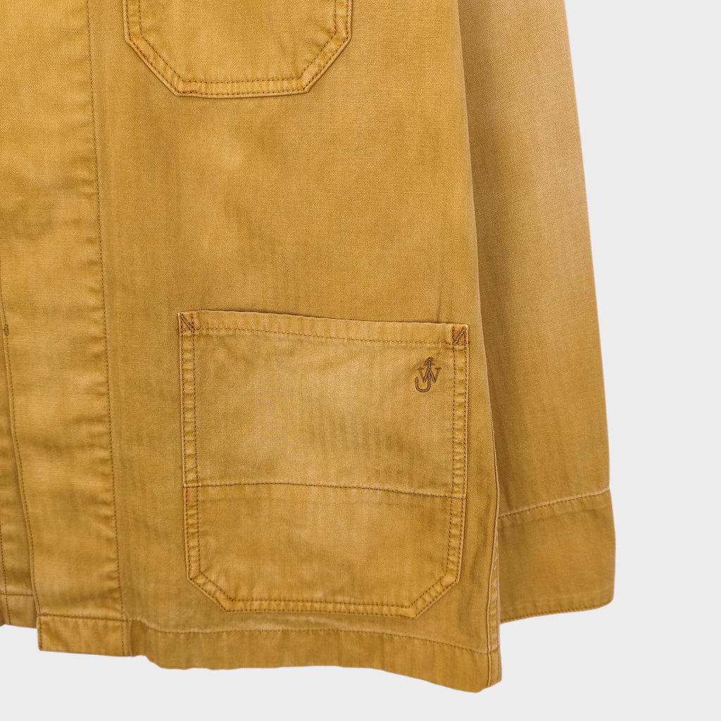 J.W. ANDERSON x UNIQLO Men's Washed Brown Embroidered Logo Chore Jacket