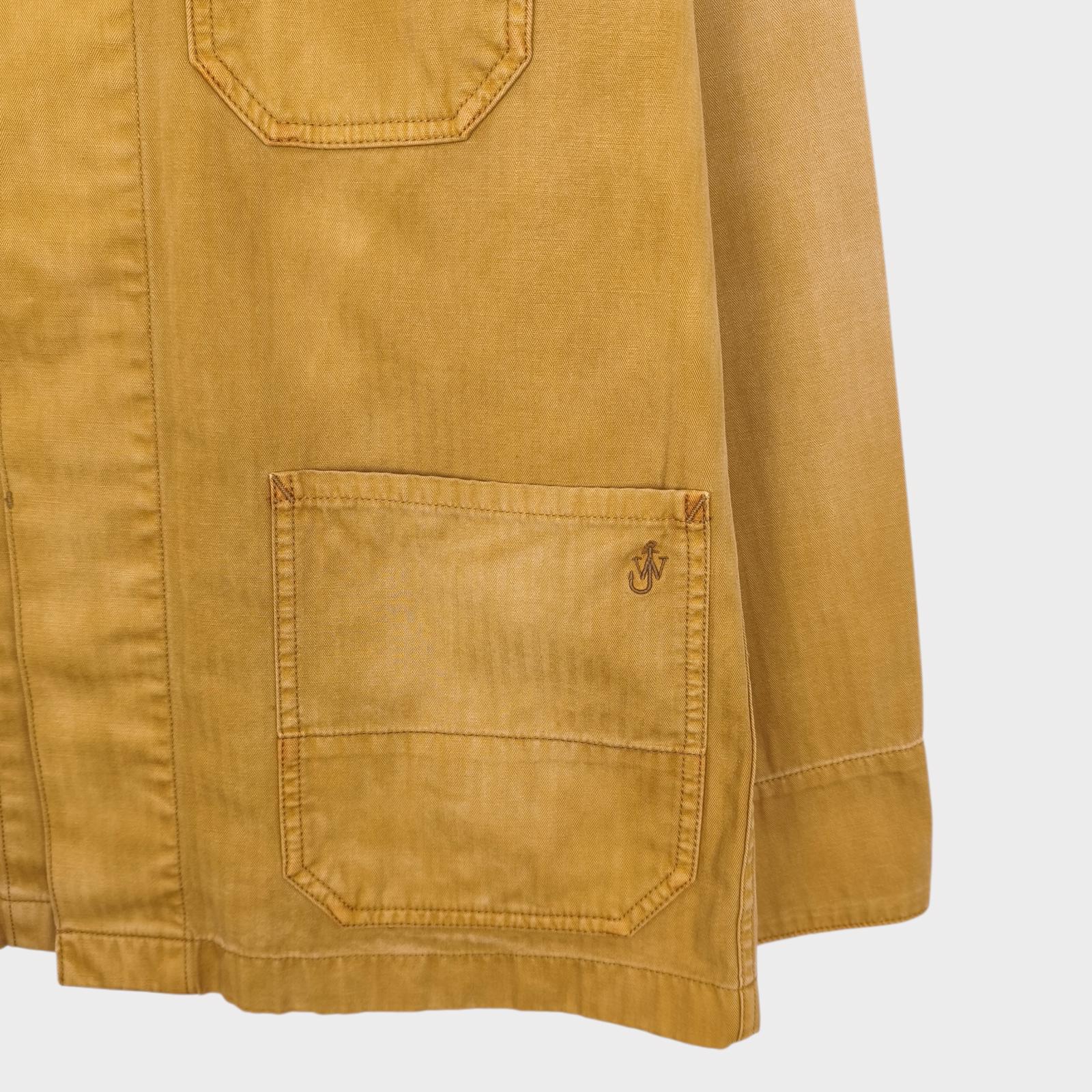 J.W. ANDERSON x UNIQLO Men's Washed Brown Embroidered Logo Chore Jacket