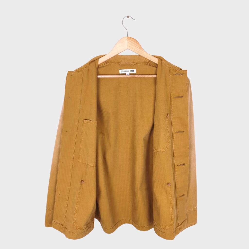 J.W. ANDERSON x UNIQLO Men's Washed Brown Embroidered Logo Chore Jacket