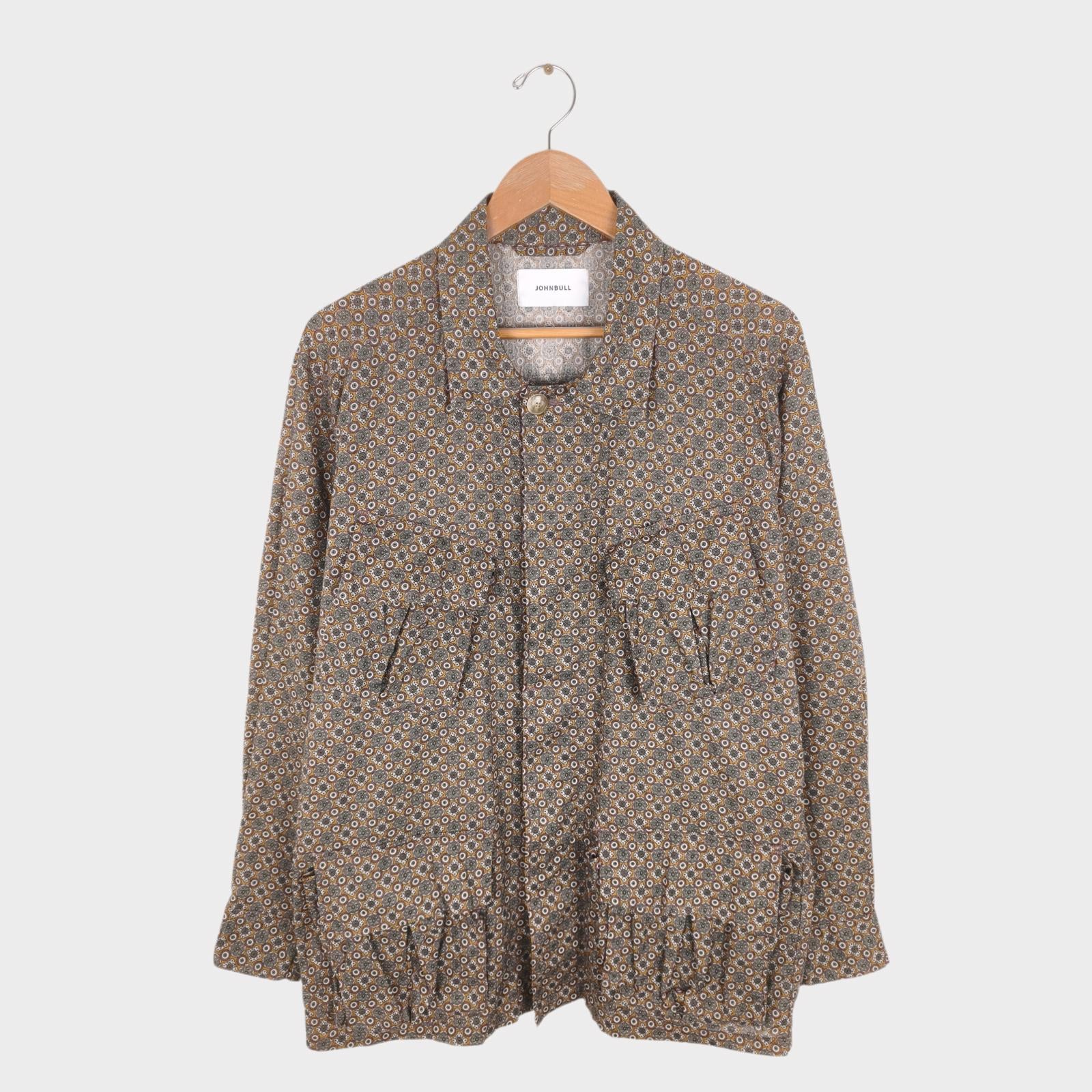JOHNBULL Japan Men Printed Cotton/Linen BDU Jungle Fatigue Overshirt Jacket