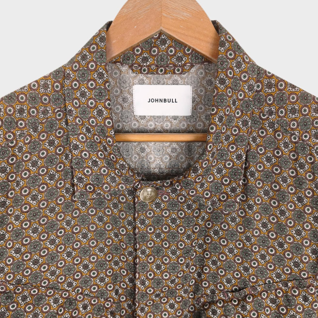 JOHNBULL Japan Men Printed Cotton/Linen BDU Jungle Fatigue Overshirt Jacket