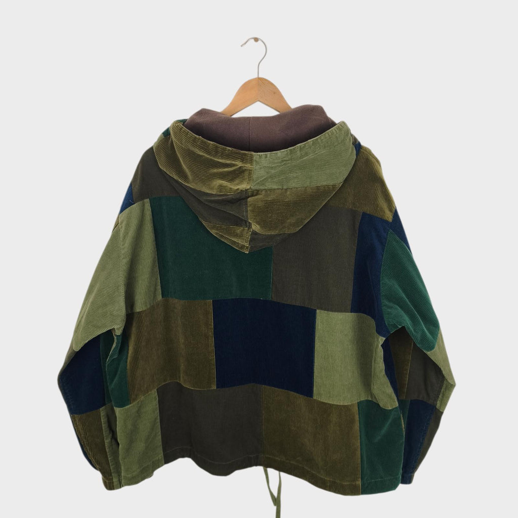 BEAMS PLUS Men's Multicoloured Military Corduroy Patchwork Smock