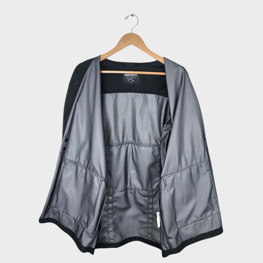 GOOPIMADE Men's Black Oversized Fit N-DP Kimono Jacket