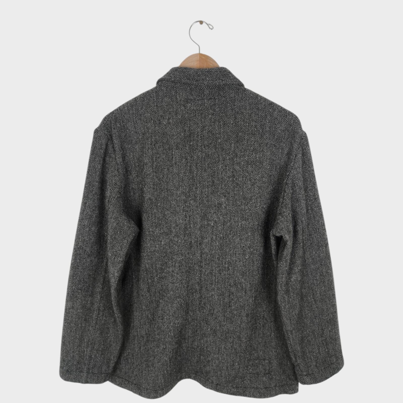 UNIVERSAL WORKS Men's Grey 100% Wool Tweed Bakers Jacket