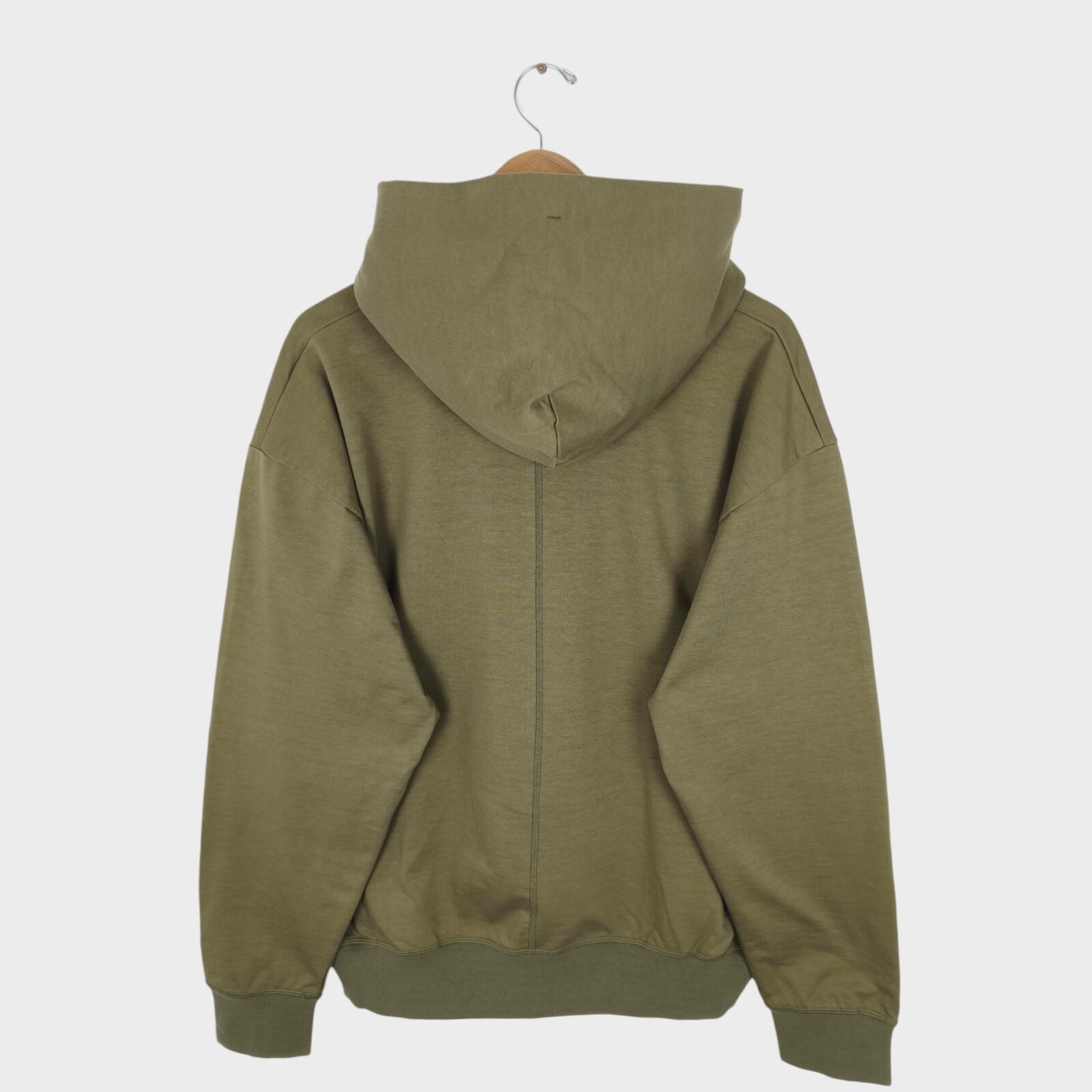 NORBIT BY HIROSHI NOZAWA Men's Olive Green Shawl Collar Sweat Hoodie
