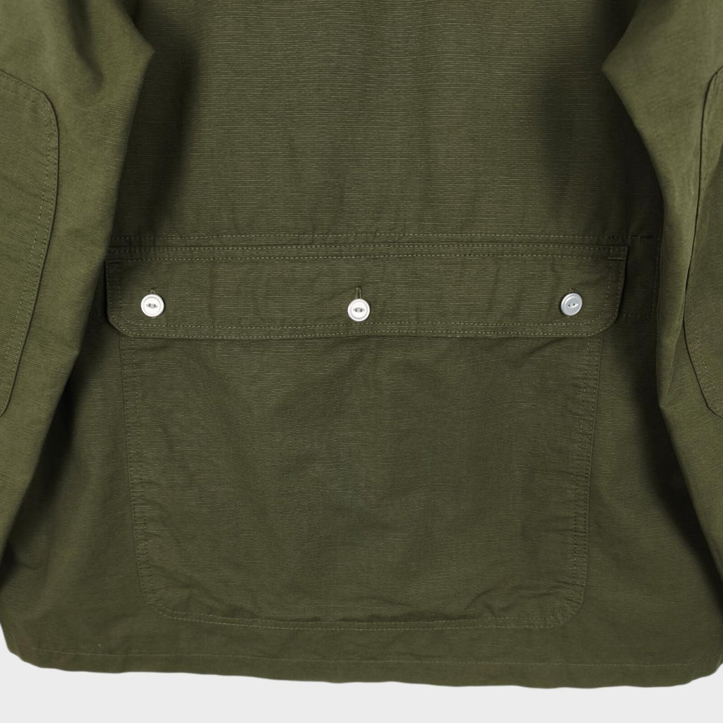 SASSAFRAS Men's Made in Japan Green Vertical Garden Half Jacket