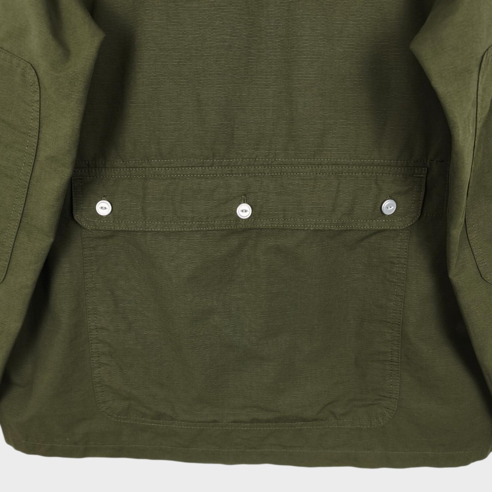 SASSAFRAS Men's Made in Japan Green Vertical Garden Half Jacket