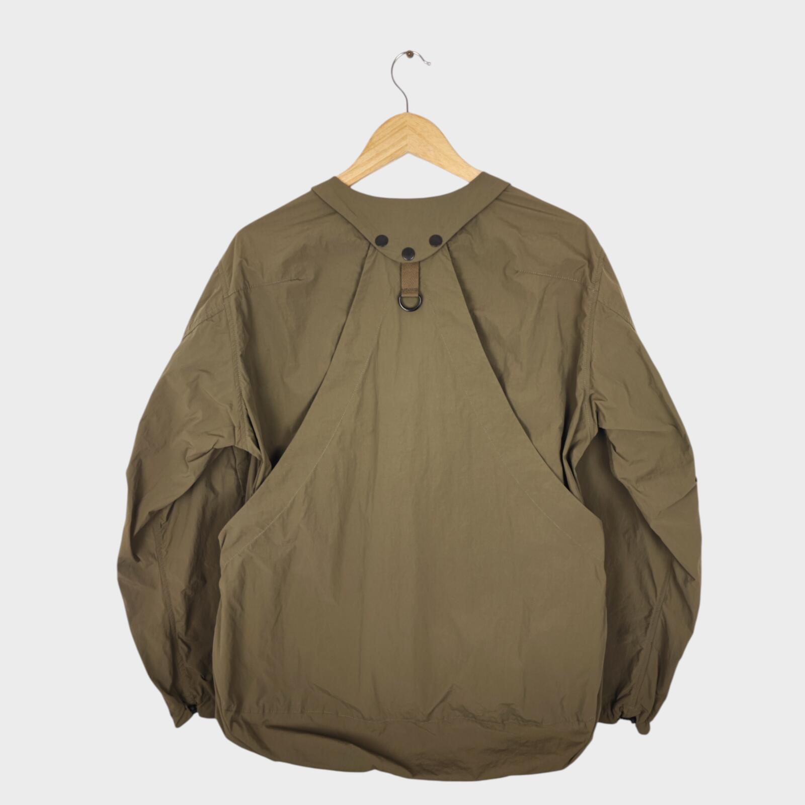 NORBIT BY HIROSHI NOZAWA Men's Olive Green Nylon Utility Field Parka Jacket